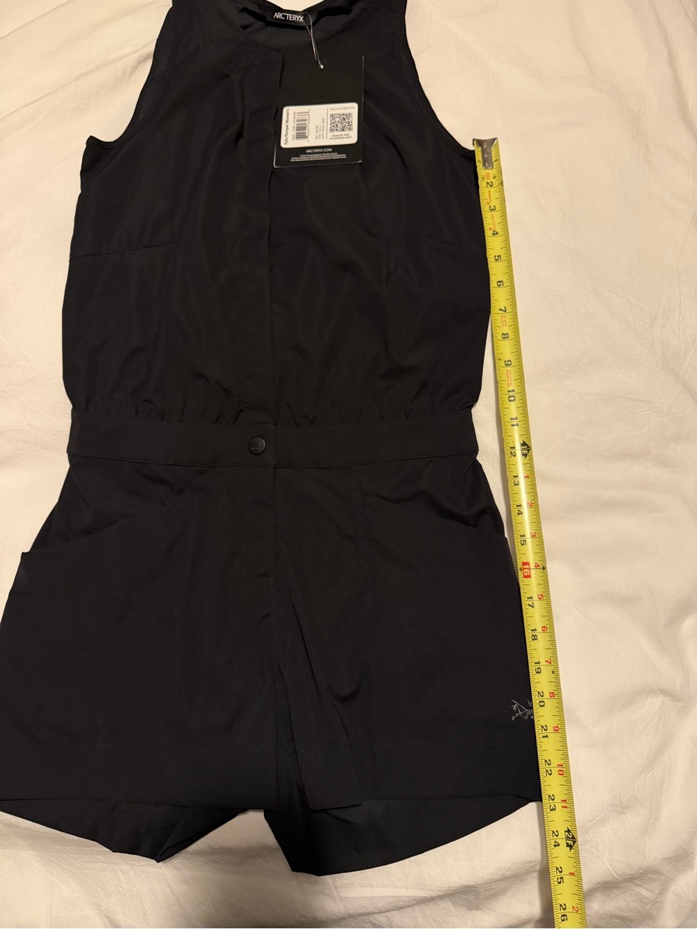 NWT Arcteryx Kyla Romper Womens Size 2 Black Sleeveless Athletic Romper - Picture 7 of 8